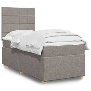 Box spring postelja z vzmetnico taupe 80x200 cm blago