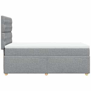 Box spring postel s matrací světle šedá 80 x 200 cm textil - obrázek 7