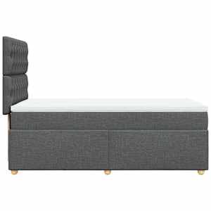 Box spring postel s matrací tmavě šedá 80 x 200 cm textil - obrázek 7