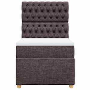 Box spring postel s matrací tmavě hnědá 80x200 cm textil - obrázek 6