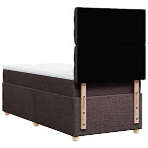 Box spring postel s matrací tmavě hnědá 80x200 cm textil - obrázek 8