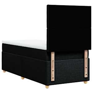 Box spring postel s matrací černá 80 x 200 cm textil - obrázek 8