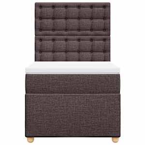 Box spring postel s matrací tmavě hnědá 80x200 cm textil - obrázek 6