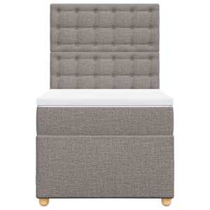 Box spring postel s matrací taupe 80x200 cm textil - obrázek 6