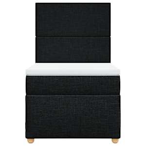 Box spring postel s matrací černá 90x190 cm textil - obrázek 6