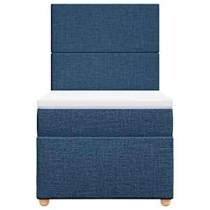 Box spring postel s matrací modrá 90x190 cm textil - obrázek 6