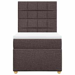Box spring postel s matrací tmavě hnědá 90x190 cm textil - obrázek 6
