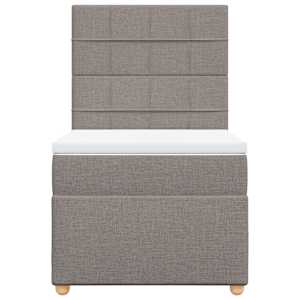 Box spring postel s matrací taupe 90x190 cm textil - obrázek 6