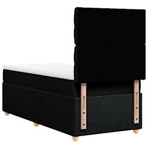 Box spring postel s matrací černá 90x190 cm textil - obrázek 8