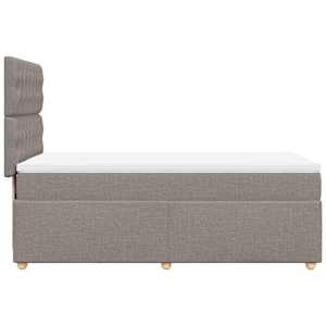 Box spring postel s matrací taupe 90x190 cm textil - obrázek 7