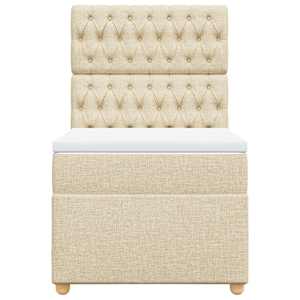 Box spring postel s matrací krémová 90x190 cm textil - obrázek 6