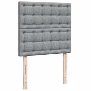Box spring postel s matrací světle šedá 90x190 cm textil - obrázek 9