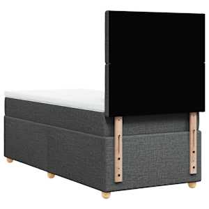 Box spring postel s matrací tmavě šedá 90x190 cm textil - obrázek 8