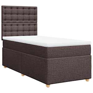 Box spring postel s matrací tmavě hnědá 90x190 cm textil - obrázek 3