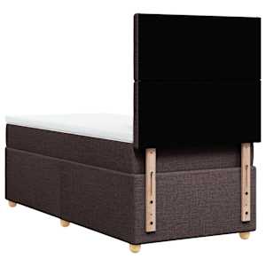 Box spring postel s matrací tmavě hnědá 90x190 cm textil - obrázek 8