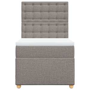 Box spring postel s matrací taupe 90x190 cm textil - obrázek 6