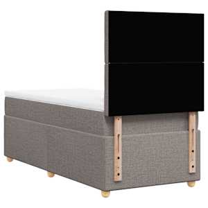 Box spring postel s matrací taupe 90x190 cm textil - obrázek 8