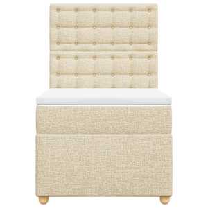 Box spring postel s matrací krémová 90x190 cm textil - obrázek 6
