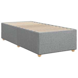 Box spring postel s matrací světle šedý 100 x 200 cm textil - obrázek 10