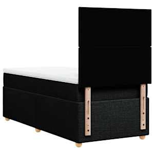 Box spring postel s matrací černá 100 x 200 cm textil - obrázek 8