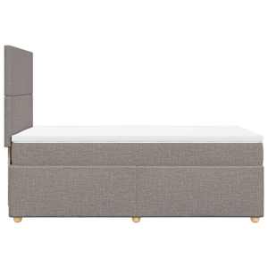 Box spring postel s matrací taupe 100 x 200 cm textil - obrázek 7