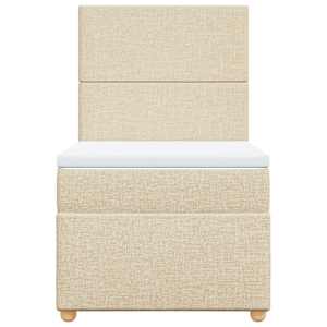 Box spring postel s matrací krémová 100 x 200 cm textil - obrázek 6