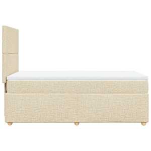 Box spring postel s matrací krémová 100 x 200 cm textil - obrázek 7