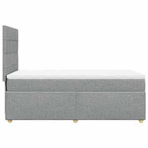 Box spring postel s matrací světle šedý 100 x 200 cm textil - obrázek 7