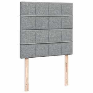 Box spring postel s matrací světle šedý 100 x 200 cm textil - obrázek 9