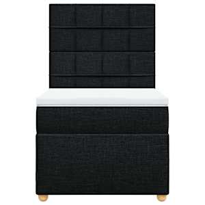 Box spring postel s matrací černá 100 x 200 cm textil - obrázek 6