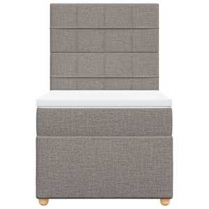 Box spring postel s matrací taupe 100 x 200 cm textil - obrázek 6