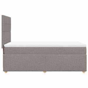 Box spring postel s matrací taupe 100 x 200 cm textil - obrázek 7