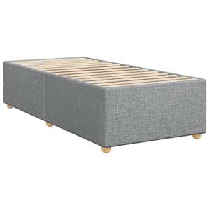 Box spring postel s matrací světle šedý 100 x 200 cm textil - obrázek 10