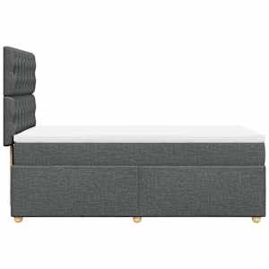 Box spring postel s matrací tmavě šedá 100 x 200 cm textil - obrázek 7