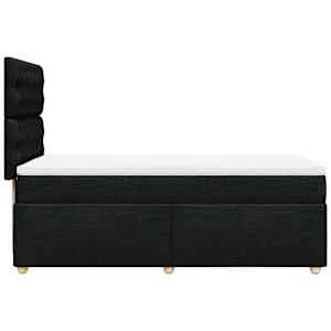 Box spring postel s matrací černá 100 x 200 cm textil - obrázek 7