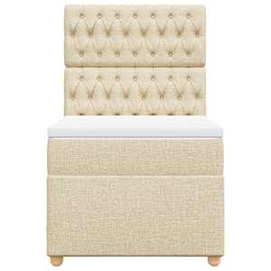 Box spring postel s matrací krémová 100 x 200 cm textil - obrázek 6