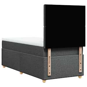 Box spring postel s matrací tmavě šedá 100 x 200 cm textil - obrázek 8