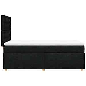 Box spring postel s matrací černá 100 x 200 cm textil - obrázek 7