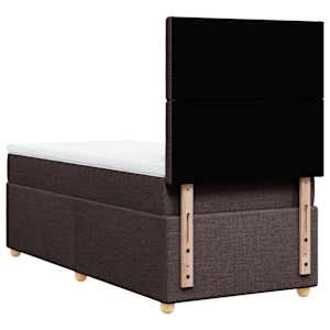 Box spring postel s matrací tmavě hnědá 100 x 200 cm textil - obrázek 8