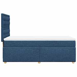 Box spring postel s matrací modrá 100 x 200 cm textil - obrázek 7