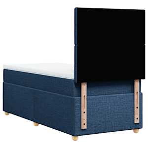 Box spring postel s matrací modrá 100 x 200 cm textil - obrázek 8