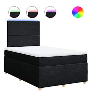 Box spring postel s matrací černá 120x190 cm textil - obrázek 2