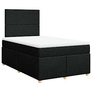 Box spring postel s matrací černá 120x190 cm textil - obrázek 3