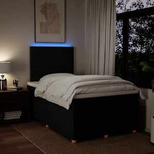 Box spring postel s matrací černá 120x190 cm textil - obrázek 4