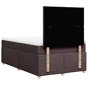 Box spring postel s matrací tmavě hnědá 120x190 cm textil - obrázek 8