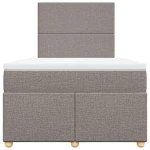 Box spring postel s matrací taupe 120x190 cm textil - obrázek 6