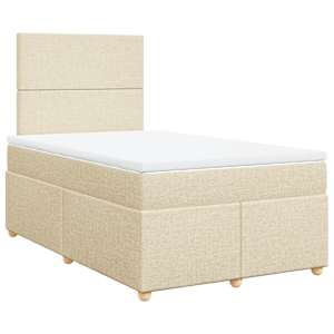 Box spring postel s matrací krémová 120x190 cm textil - obrázek 3