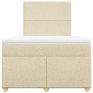 Box spring postel s matrací krémová 120x190 cm textil - obrázek 6