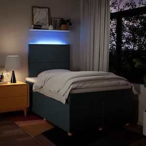 Box spring postel s matrací černá 120x190 cm textil - obrázek 4
