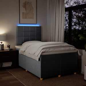 Box spring postel s matrací světle šedá 120x190 cm textil - obrázek 4